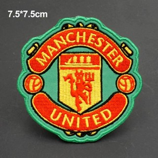 Flc แผ่นแพทช์ ปักลายทีมฟุตบอล Manchester United สําหรับตกแต่งเสื้อผ้า กระเป๋า