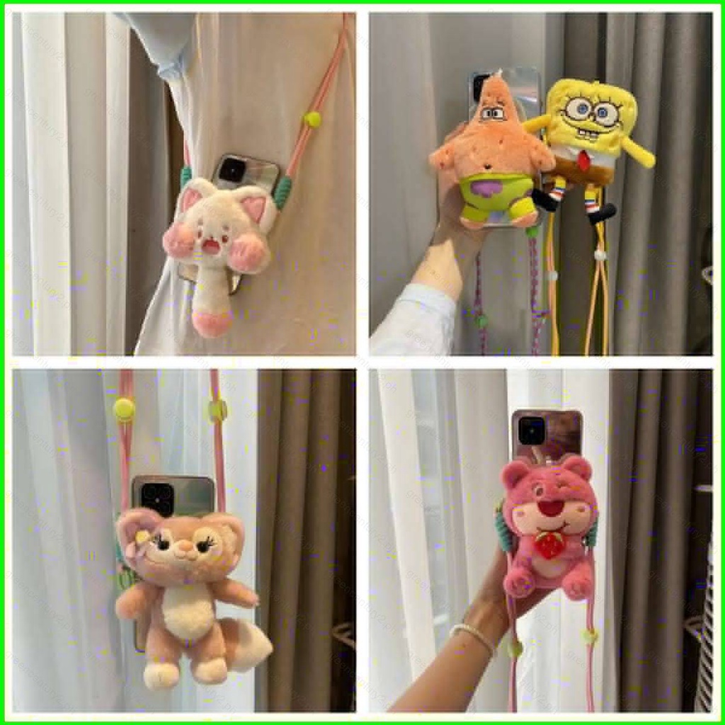 SANRIO Yg กระเป๋าใส่เหรียญ โทรศัพท์มือถือ ลายการ์ตูนซานริโอ้น่ารัก พร้อมคลิปหนีบ