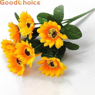 Artificial Sunflower Bouquet Christmas Daisies Gift Home Decorations Leaf