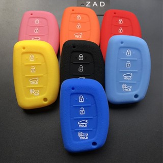 ใหม่ ZAD เคสกุญแจรีโมทรถยนต์ ยางซิลิโคน แบบฝาพับ 4 ปุ่ม สําหรับ Hyundai Keyless Entry 864945