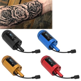 Fun IN Tattoo Grip Machine Self Lock ไร้สาย พร้อมจอแสดงผล LCD สำหรับ RCA มอเตอร์อินเทอร์เฟซ