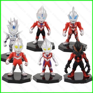 Yb2 โมเดลฟิกเกอร์ อุลตร้าแมน Tiga Belial Geed Zero Ultraman BY2 ของเล่น ของสะสม สําหรับเด็ก 6 ชิ้น