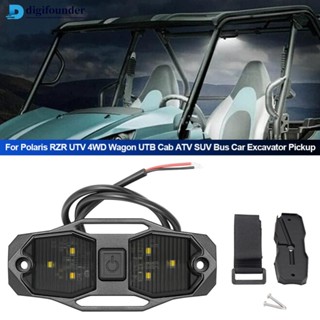 Digifounder เมาท์บาร์ไฟ LED พร้อมสวิตช์ สีขาว สําหรับ Polaris RZR UTV 4WD Wagon UTB Cab ATV SUV รถบัส รถขุด รถปิ๊กอัพ D1P3