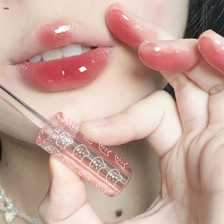 Cappuvini Bubble Lip Glaze Mirror Glass Lip Glaze Women&amp;#39;s Lipstick Milk Tea Color Lip Gloss นูโอ