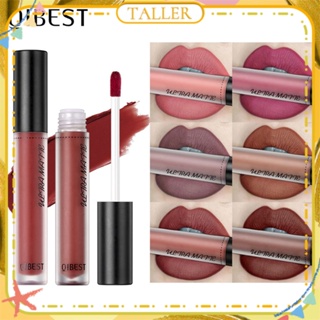 ✧Ready Stcok Qibest Fog Surface Lip Glaze Matte Velvet Smooth Moisturizing Lipstick ครีมไม่ซีดจางง่ายสี Long Lasting Lip Makeup TALLER