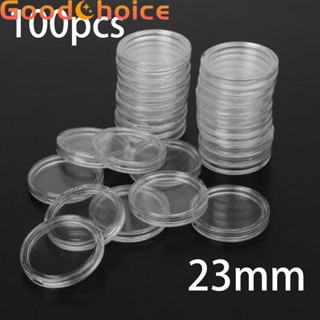 Coin Capsule Protection Supplies Containers 23mm Plastic Holders Clear