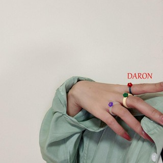 Daron แหวนอะคริลิค ลายดอกไม้น่ารัก หรูหรา เครื่องประดับแฟชั่น สไตล์เกาหลี สําหรับเด็กผู้หญิง