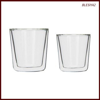 [Blesiya2] แก้วกาแฟสองชั้น มีฉนวนกันความร้อน สําหรับคาปูชิโน่ ลาเต้