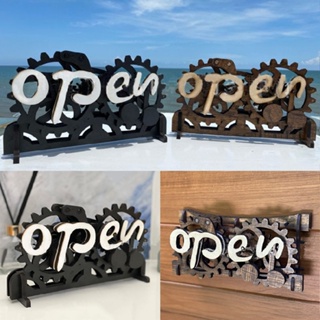 New Open-closed Gear Brakes Fun Typography Open Closed Haguruma Wooden Crafts