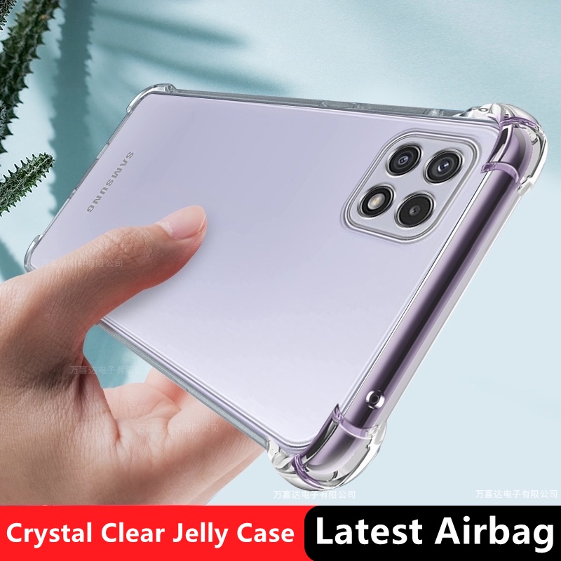Crystal ClearFor Samsung Galaxy Wide 5 6.6 นิ้ว SM-E426S SM-A226L ยางนุ่มเจล Jelly Case โปร่งใสทหารเ