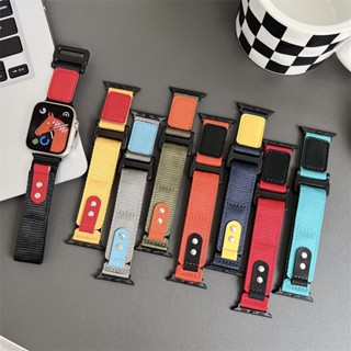 สายนาฬิกาข้อมือไนล่อน สองสี สําหรับ iWatch Band Ultra 8 49 มม. 7 6 SE 5 Smart Watch 41 มม. 45 มม. 44 มม. 40 มม. 38 มม.