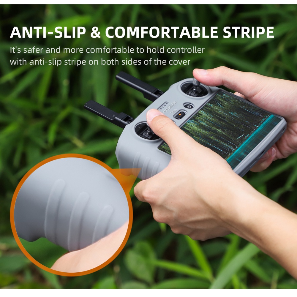 เหมาะสําหรับ DJI FLIP/AIR 3S/Mini4 Pro RC 2 ฝาครอบซิลิโคนรีโมทคอนโทรล AIR 3 RC 2 เคสป้องกันการตกและรอยขีดข่วนพร้อมโล่ไฟ