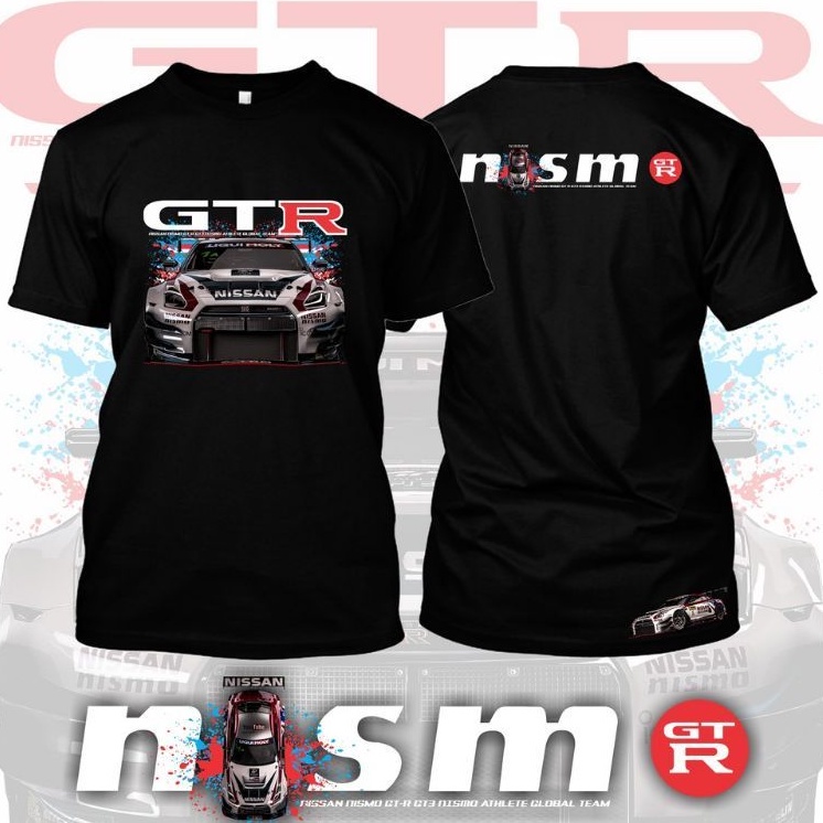 ออกแบบใหม ่ Nismo Nissan GTR Skyline V-Spec R35 R34 T เสื ้ อรอบคอ Baju Lelaki Motorsport Mens รอบคอ