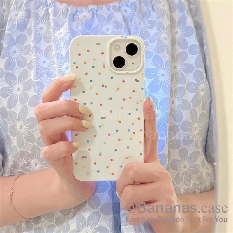 เคสโทรศัพท์มือถือแบบนิ่ม ลายจุด สีแคนดี้ สําหรับ iPhone 14 Plus 14 13 12 11 Pro Max X Xr Xs Max 7 8 Plus SE2020