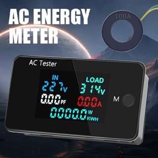 New AC 50-300V Digital Voltmeter 0-100A Ammeter Energy Meter LED Screen Display