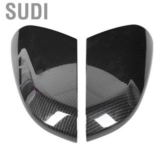 Sudi Car Rear View Mirror Trim 2pcs Side Rearview Cover Carbon Fiber