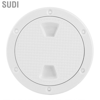 Sudi Deck  4in ABS Round White -UV Corrosion Resistant Screw Out Boat Inspection Hatch Cover