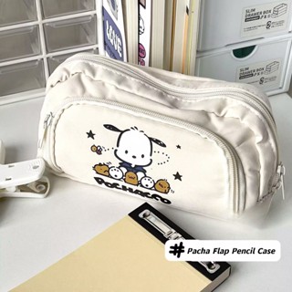 Sanrio Pachacco กระเป๋าดินสอ แบบสองชั้น ความจุขนาดใหญ่ สําหรับนักเรียน