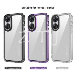 เคสโทรศัพท์กันกระแทก OPPO Reno8T แผงด้านหลัง แบบใส ไม่เหลือง ป้องกันลายนิ้วมือ กันกระแทก