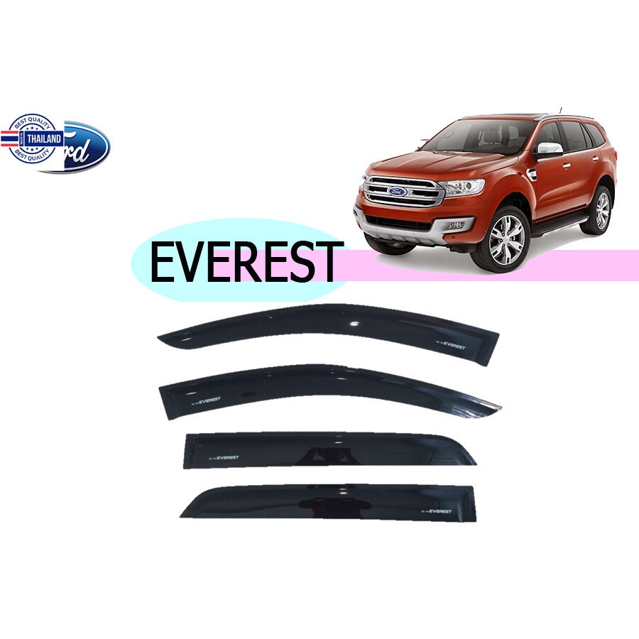กันสาด Ford Everest 2015 2016 20107 2018 2019 2020 2021 2022  สีดำ