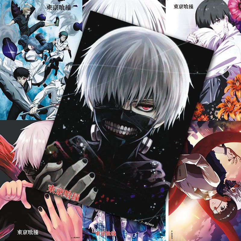 [สต๊อกพร้อม] โปสเตอร์ Tokyo Ghoul Tokyo Ghoul อะนิเมะ Merchanded Tokyo Ghoul ห้องภาพจิตรกรรมฝาผนังหอ