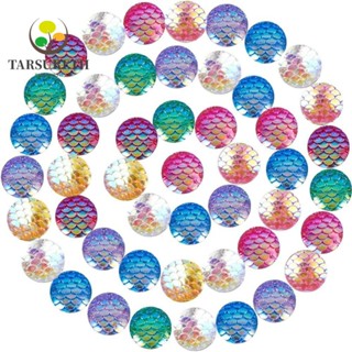 Tarsureth ลูกปัดเรซิ่น รูปเกล็ดปลานางเงือก 12 มม. 15 สี สําหรับสร้อยคอ