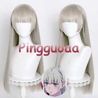 【Manmei】Anime Kakegurui Ririka Momobami Kirari Cosplay Wig 70cm Long Staight Hair Heat Resistant Synthetic Wigs Hair