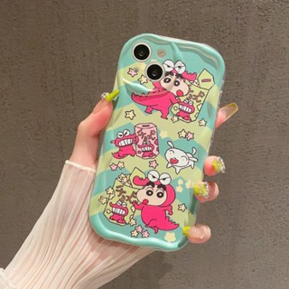 ใหม่ เคสโทรศัพท์มือถือแบบนิ่ม กันกระแทก ลายการ์ตูนไดโนเสาร์ชินจัง R17 สําหรับ OPPO Reno8T Reno8 Reno7pro reno6 7z Reno5 A53 A9 2020 4Z 5G F11 A31 A15 A3S A78 A77