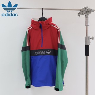 Adidas ของแท้ 100% YKK เสื้อแจ็กเก็ต มีฮู้ด มีซิป ปักลายโลโก้ สําหรับผู้ชาย และผู้หญิง