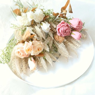 New Fake Flower Roasted Rose Dried Flower Wedding Simulation Flower Home Decor