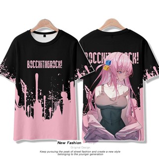 Bocchi the Rock Gotou Hitori เสื้อยืดลําลอง แขนสั้น พิมพ์ลายดิจิทัล 3D พลัสไซซ์ สําหรับผู้ชาย และผู้หญิง