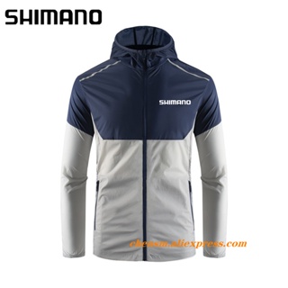 Shimano เสื้อแจ็กเก็ต เสื้อกีฬา มีฮู้ด ระบายอากาศ ป้องกันรังสียูวี เหมาะกับฤดูร้อน สําหรับผู้ชาย ใส่ตกปลา ปีนเขา ตั้งแคมป์ ขี่จักรยาน กลางแจ้ง