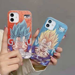 เคสไอโฟน เคสโทรศัพท์มือถือ ฟิล์มสองด้าน ลายดราก้อนบอล กันลื่น สําหรับ iPhone 14 13 12 pro max
