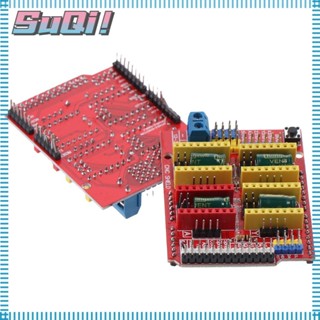 Suqi บอร์ดขยายไดรฟ์ CNC สีแดง A4988 V3 สําหรับเครื่องพิมพ์ Arduino CNC 2 ชิ้น