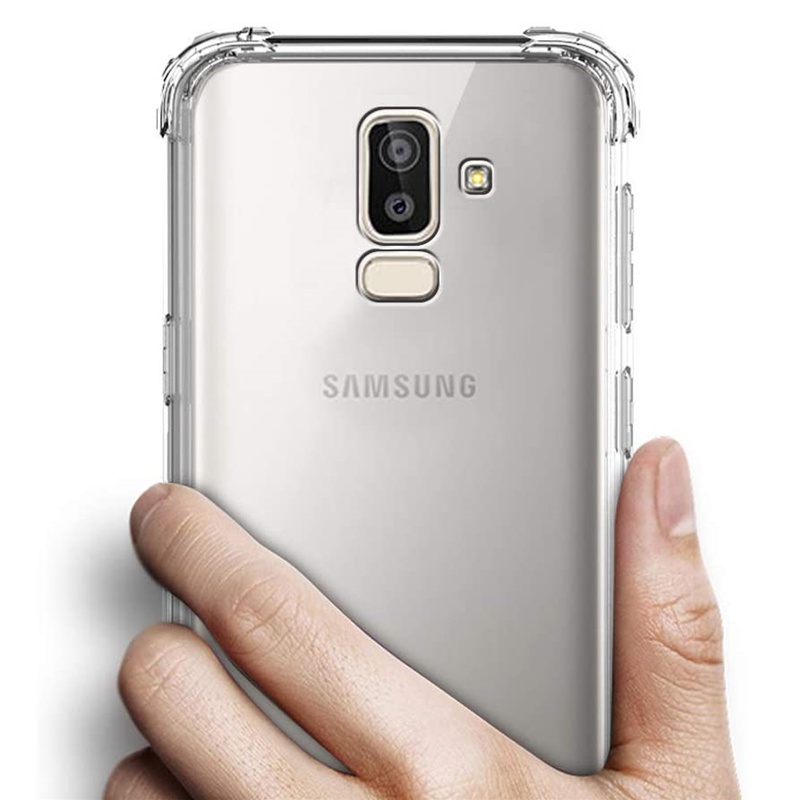 【Crystal Clear】เคสโทรศัพท์มือถือเจลลี่นิ่ม แบบใส กันรอยขีดข่วน เกรดทหาร สําหรับ Samsung Galaxy J8 20