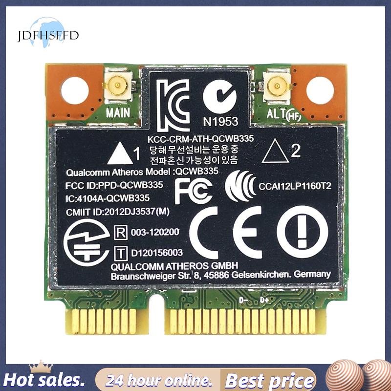 jdfhsffdAR9565 การ์ด WiFi QCWB335 Mini PCIE บลูทูธ 4.0 150Mbps 2.4G สําหรับ XP Win7 Win8 Linux ระบบ