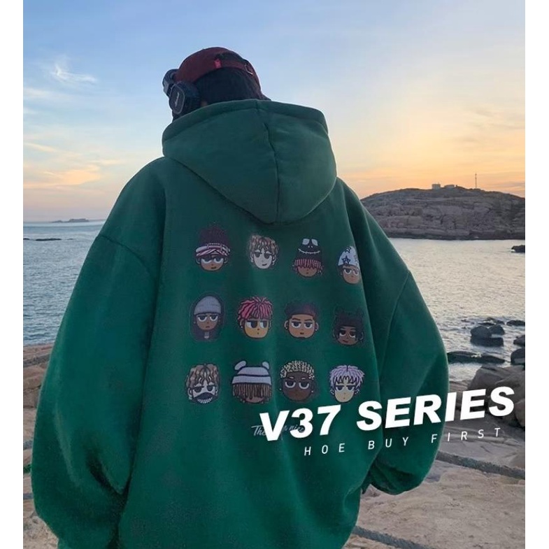 NEW ไซซ์ M-8XL เสื้อแจ็กเก็ตกันหนาวแขนยาวลําลอง มีฮู้ด ผ้าฝ้าย และผ้ากํามะหยี่ พิมพ์ลายการ์ตูนอเมริกัน สีเขียวเข้ม แฟชั่นฤดูใบไม้ร่วง สําหรับผู้ชาย