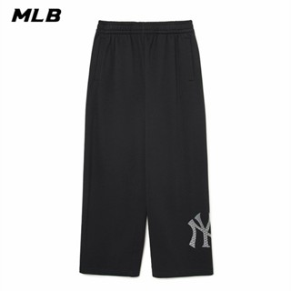 Mlb NY ของแท้ 100% กางเกงฮาเร็ม ขากว้าง ผ้าถักโคตอน 320 กรัม สําหรับผู้ชาย และผู้หญิง