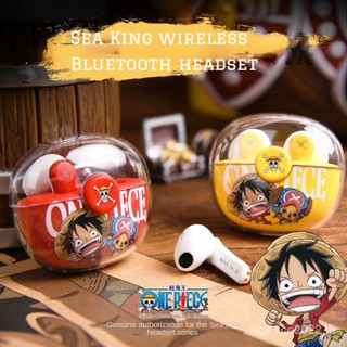 ★One Piece★ชุดหูฟังบลูทูธไร้สาย ลายการ์ตูนอนิเมะ Luffy &amp; Zoro Co-Branded ระดับไฮเอนด์ สําหรับเล่นกีฬา