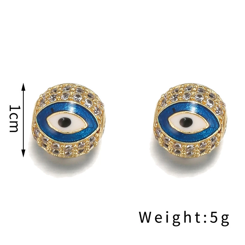 สร้อยคอ สร้อยข้อมือ แฮนด์เมด ลายดวงตาปีศาจ 8 10 มม. thumbnail 4