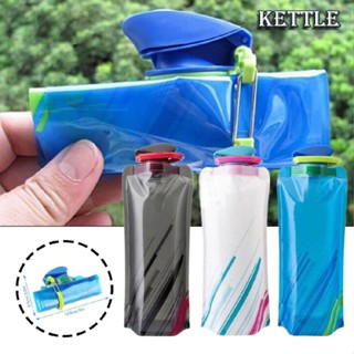 New 3pc 700ml Folding Travel Water Bottle Outdoor Sport Portable Collapsible Cup