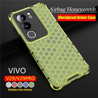 เคสโทรศัพท์มือถือ ซิลิโคนใส กันกระแทก ลายรังผึ้ง หรูหรา สําหรับ VIVO V29 5G V29PRO V2250