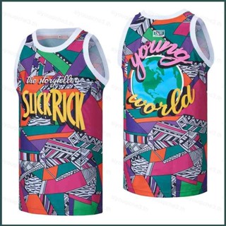 Sy3 เสื้อกีฬาบาสเก็ตบอล ลาย Slick Rick Young World Jersey พลัสไซซ์ สําหรับผู้ชาย และผู้หญิง YS3