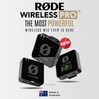 [Pre-Order รับของกลาง ก.ย.] Rode® Wireless Pro ไมค์ไร้สาย ไมค์ไวเลส แบบครบเซ็ต ตัวรับ x1 &amp; ตัวส่ง x2 พร้อมกล่องชาร์จ + แถมสายเชื่อมต่อ &amp; อุปกรณ์ ** 1 Year Warranty / Made in Australia **