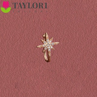Taylor1 จิวจมูก รูปตัว U เครื่องประดับเจาะปลอม รูปดาว สไตล์เกาหลี ขนาดเล็ก สําหรับนักเรียน
