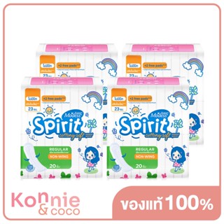 [แพ็คสี่] Modess ผ้าอนามัย Slim Spirit Cottony Soft - Non Wings [20pcs x 4pack] ผ้าอนามัย แบบไม่มีปีก 20ชิ้น 4ห่อ.