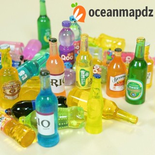 Oceanmapdz โมเดลขวดไวน์ แก้วกาแฟ ขนาดเล็ก หลายสไตล์ สําหรับตกแต่งบ้านตุ๊กตา 10 ชิ้น