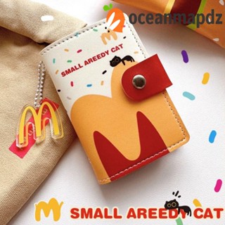 Oceanmapdz McDonalds กระเป๋าคลัทช์ใบสั้น หนัง PU ลายการ์ตูน สไตล์เกาหลี เรียบง่าย สําหรับผู้หญิง