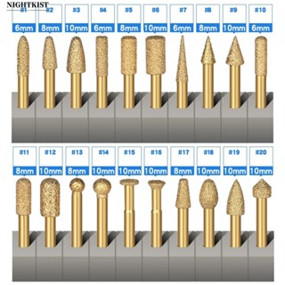 หัวเพชรเสี้ยนมืออาชีพ สําหรับก้านเหล็กสูญญากาศ ขนาด 6 มม.
