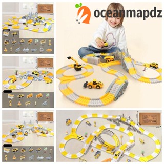 Oceanmapdz DIY รถไฟ รถแข่ง ของเล่น, รถไฟฟ้า ของเล่น รถไฟ รถไฟ ของเล่น โมเดลรถไฟ DIY ข้ามรถ เด็ก ของเล่นเพื่อการศึกษา